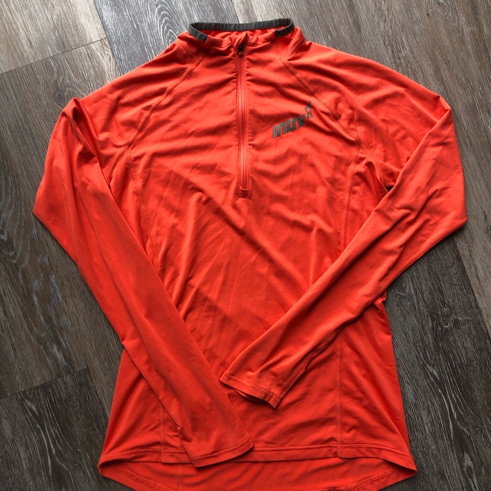 Inov-8 Women's Activewear Half-Zip Shirt Jacket in Bright Orange Size 10